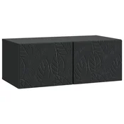 TV ormar za zid 59,5 x 31 cm Crna Konstruirano drvo Zidne