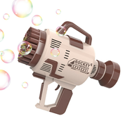 Pištola za milne mehurčke Bubble Machine z 49 strelnimi luknjami - roza-rjava