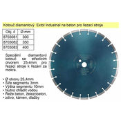 Extol Industrial Extol Industrial diamantno rezilo za beton 350 mm segment za rezalne stroje