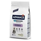 ADVANCE Suva hrana za macke Hairball, Curetina, 1,5kg