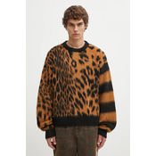 Pulover z dodatkom volne Aries Brushed Leopard