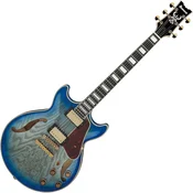 Ibanez AM93QA-JBB Jet Blue Burst Jazz kitara (polakustična)