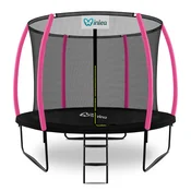INLEA ULTIMATE Jump trampolin z notranjo zaščitno mrežo 305 cm - črna/roza