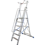 Krause Aluminijasta samostoječa lestev, delovna višina (maks.): 5.3 m Krause Stabilo® Professional 127587 srebrne barve 30.5 kg