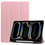 GS Ovitek za iPad Pro 11 M5 2025/M4 2024 (6./5. generacija), Smartcase z držalom za pisalo, roza