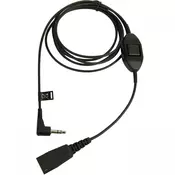 Jabra QD Cord to 3.5 mm jack. With in-line call-answering; for Alcatel 8er and 9er Series (8735-019)
