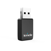 Tenda Adapter U9 WiFi AC650 USB, 633 Mb/s (433 + 200 Mb/s), 802.11 ac/a/b/g/n, OS Win XP/7/8/10/11