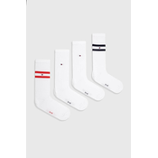Čarape Tommy Hilfiger 4-pack za muškarce, boja: bijela, 701227433