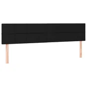 Vidaxl Posteljno vzglavje črna 180x5x78/88 cm blago