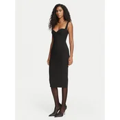 Elisabetta Franchi Cocktail obleka AB-002-67E2-V470 Črna Fitted Fit