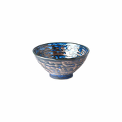 Modra keramična skleda MIJ Copper Swirl, o 16 cm