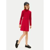 Tommy Hilfiger Vsakodnevna obleka Essential Skater KG0KG08790 D Rdeča Regular Fit