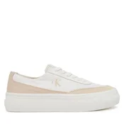 Superge Calvin Klein Jeans Vulc Flatform Low Cv Mix Mg YW0YW01770 Bela