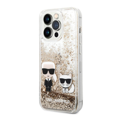 Ovitek Fluid Glitter Choupette za Apple iPhone 14 Pro, Karl Lagerfeld, zlata