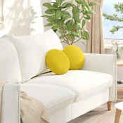 Jastucici za sjedenje 2 pcs Svijetlo žuta O30 x 13 cm tkanina