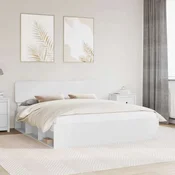 vidaXL vidaXL Konstrukcija postelje Bela 200 x 200 cm Masivno borovo les, (5000102701)