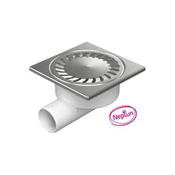 Enpro Talni odtok Side floor drain NEPTUN D 50 / 95 mm, stainless steel frame, SUN grille, white