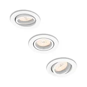 Philips 50393/31/PN - KOMPLET 3x Vgradna svetilka DONEGAL 3xGU10/5,5W/230V