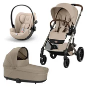 CYBEX kolica 3u1 Balios 2026 komplet almond beige 526001193, 522005267, 520003353, 526001349