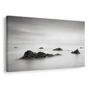 Slika megleno morje in skale - 30x20