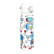 SLIM childrens water bottle, stainless steel, 600 ml, Robots - Ion8