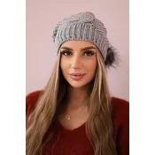 Kesi Cap with fleece Sandra K210 light gray