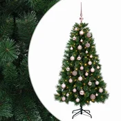 Vidaxl Umetno božično drevesce z božično kroglico 120 cm 150 LED