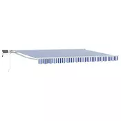 Rucni okvir tende s LED-ima Plava i bijela 4 × 3,5 m