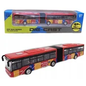 Norimpex Auto metalowe autobus czerwony przegubowy mechanizm pull-back