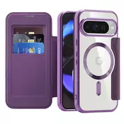 Etui SmartMag Book z Magsafe tehnologijo in RFID denarnico za Google Pixel 10/10 Pro - purple