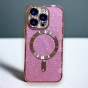 Infostyle Silikonski ovitek Glitter - MagSafe za iPhone 14 Pro Roza/TPU silikon