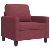 Vidaxl Fotelj vinsko rdeč 60 cm blago