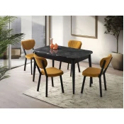 Hanah Home Trpezarijski sto Crea - 2941, 130x75x80 cm, Crni