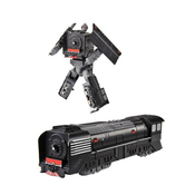 Kovinski robot razstavljiva lokomotiva črna