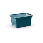 Modrozelena plastična škatla za shranjevanje s pokrovom 36,5x26x19 cm Bi-Box – KIS