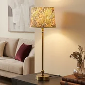 PR Home Namizna svetilka Liam, medenina, senčilo Sofia Theo beige - Dnevna soba/jedilnica - medeninasta, zelena, rjava, bež - Kovina