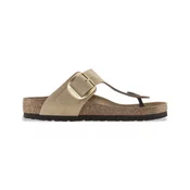 Birkenstock za ženske. 1024007 Rjavi usnjeni sandali Gizeh z veliko zaponko (38), Rjava, Ravna stran, Priložnostno