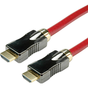 ROLINE Roline HDMI priključni kabel HDMI-A vtič\, HDMI-A vtič 5.00 m rdeča 11.04.5905 #####8K UHD\, dvojno oklopljen HDMI kabel, (20418321)