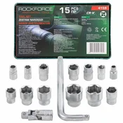 Rock FORCE Nabor nastavkov 1/2 10-32mm 6-kratni 15 kosov