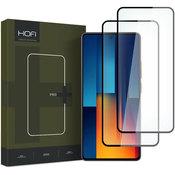 Hofi Glass Pro Full Screen 2x zaščitno steklo za Xiaomi Poco M6 Pro 4G, črna