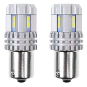 LED žarnici AMiO CANBUS 1156 BA15S 22SMD 3020, bela, 12-24V
