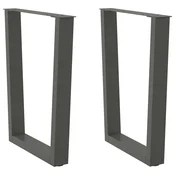 Noge za blagovaonski stol V-oblika 2 kom antracit 60 x (72-73,3) cm celik