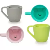 Melii Silicone Bear Mug skodelica Blue & Mint 2x145 ml