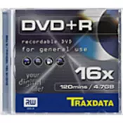 DVD+R medij TRAXDATA 4.7GB 16x speed Slim case