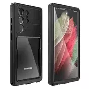 Vodoodporen ovitek ShellBox WaterProof za Samsung Galaxy S23 Ultra z IP68 za spuste do 1.5m globine - črn