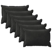 vidaXL Prevleka za blazino 6 pcs HOUTEN Črna 40 x 60 cm Žamet