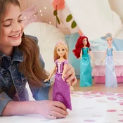 Northix Lutka Rapunzel s kraljevsko svetlečo obleko in dolgimi lasmi