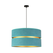 Duolla - Luster na sajli DUO 1xE27/15W/230V precnik 40 cm tirkizna/zlatna