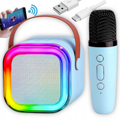 Aku. 1500mAh karaoke bluetooth zvucnik + mikrofon LED RGB