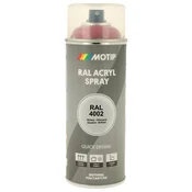 Industrijski akrilni lak sprej RAL HG 400ml Motip - RAL 4002 rdeče vijolična